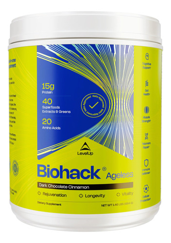 Levelup Biohack Ageless, Formula Blueprint Para Revertir La