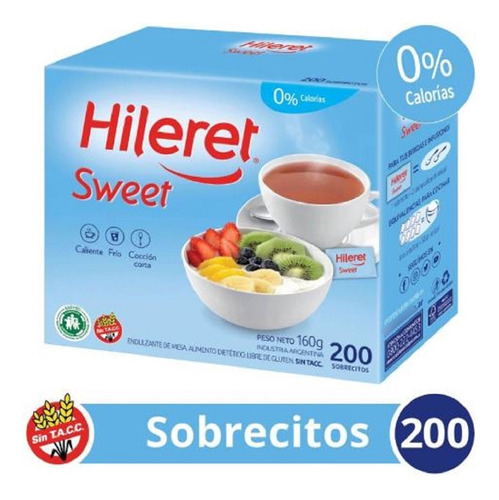 Endulzante Hileret Sweet. 200 Sobrecitos