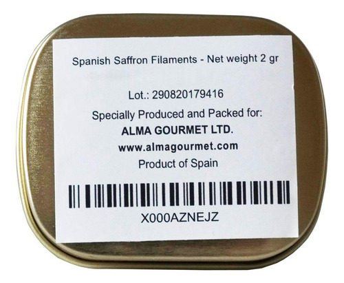 Alma Gourmet Azafrán Español Lata 2 Gramos