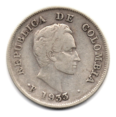 20 Centavos 1933 Bogotá Plata