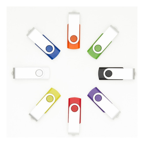 .. Pacote Com 20 Unidades Flash Usb 2.0 De 2 Gb Em 5 Cores