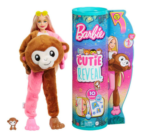 Muñeca Barbie Cutie Reveal Mono Hkr01 Mattel Bestoys