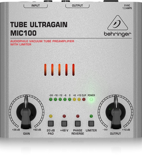 Preamplificador Valvular Behringer Mic100