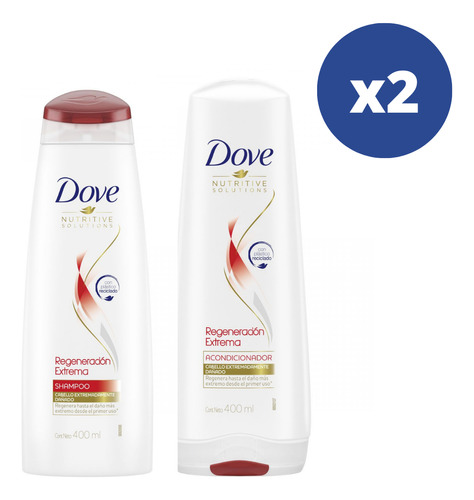 Kit Shampoo Acondicionador Dove Regeneración Extrema