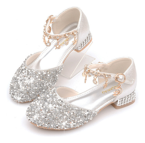 Niñas Glitter Diamante Princesa Zapatos Danza Moda Nuevo
