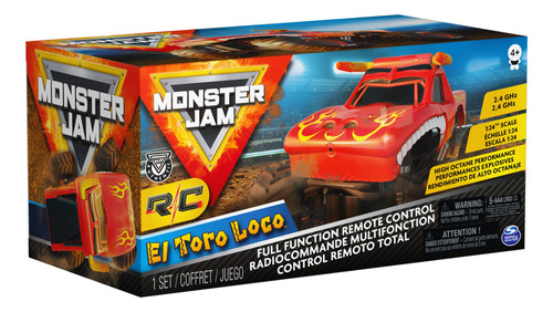 Mando A Distancia Monster Truck Monster Jam El Toro Loco 1:2