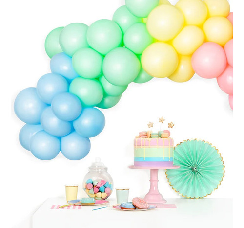 Combo De 40 Globos Para Armar Arco + Cortina