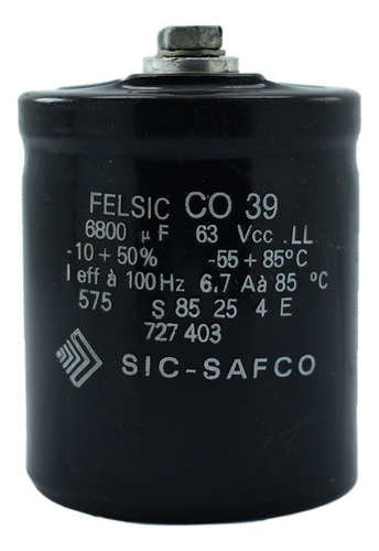 Capacitor Csg 6800 Mfd 63v Dc Felsic Co39 Sic-safco
