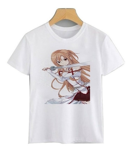 Polera Asuna Yuuki Sword Art Online Unisex Anime Fun Calidad