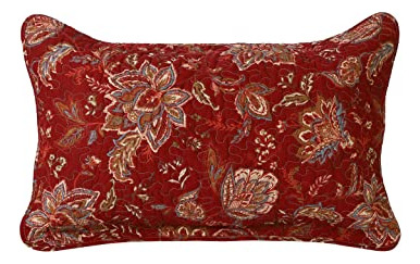 Juego De 2 Fundas De Almohada 100% Algodón Rojas