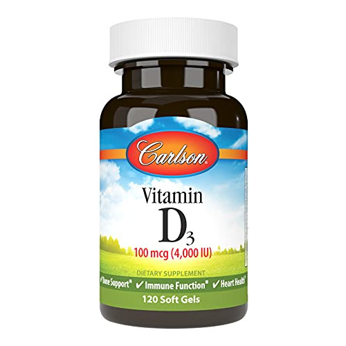 Carlson - Vitamina D3, 4000 Iu (100 Mcg,) Suplementos Jtd2t