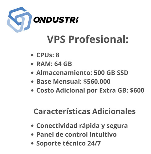 Servidor Vps Profesional - 64 Gb Ram Y 500 Gb Ssd