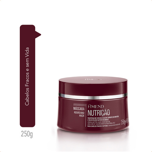 Kit Máscara Amend Nutrição 250g E Pente Beauty Secret