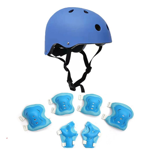 Rodilleras Para Niños 7 En 1, Coderas, Cascos De Skate Con T