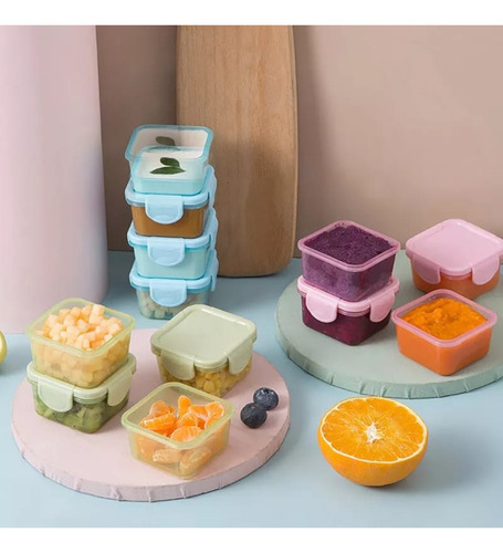 Set 4 Pz Mini Tupper Contenedor Recipiente Hermético Cocina