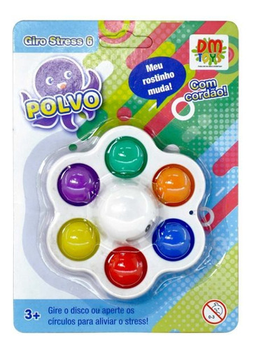 Spinner Polvo Anti Stress Fidget Toy Pop It Sensorial Cor Branco