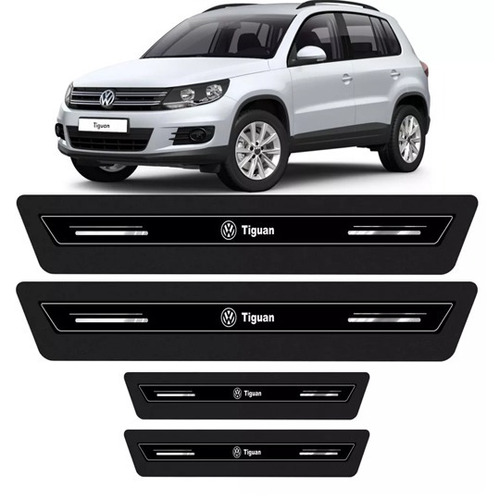 Soleira Protetora Porta Platinum Tiguan 2010 Á 2017 - Preto