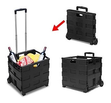 Carro Plegable Plastico Con Rueda 35 Kg Max