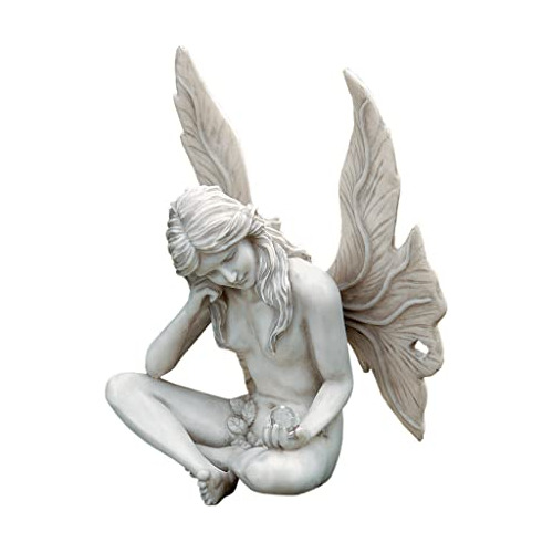 Diseño Toscano Mirando Secret Garden Fairy Estatua, De 10 Pu