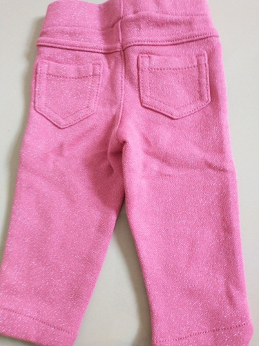 Carters Leggins Calzas Beba 3 Meses Rosa  Brillosa