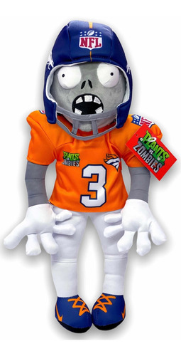 Peluche Zombie Futbol Americano Broncos Plantas Vs Zombies