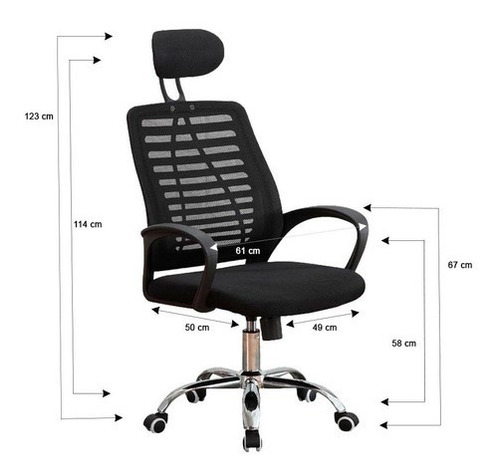 Silla Oficina O Escritorio Respaldo Ergonómico Cabecera Mesh