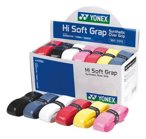 Empuñadura acolchada Yonex Hi-soft Grap, de colores