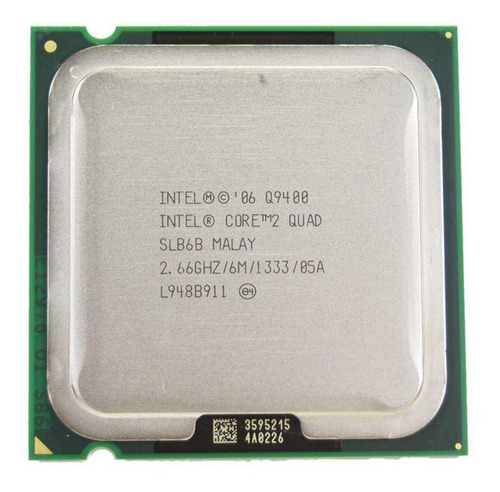 Procesador gamer Intel Core 2 Quad Q9400 BX80580Q9400 de 4 núcleos y  2.6GHz de frecuencia