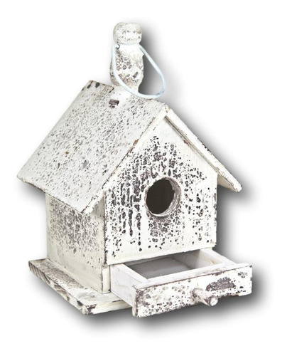 Casa Decoração Pássaros Madeira Rústica Vintage 25x17x17cm
