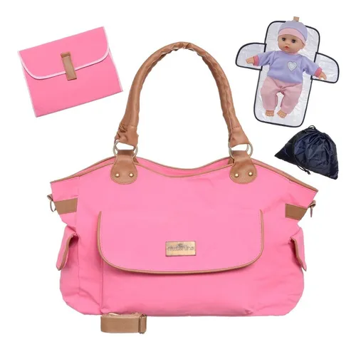 Bolso Maternal Bebe Cambiador Y Correa Para Colgar Materlina