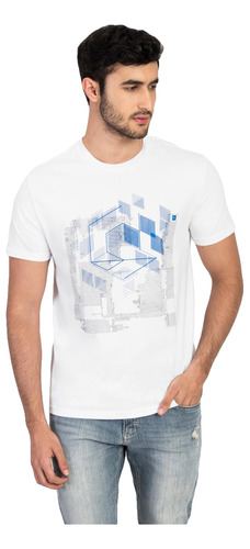 Camiseta Aramis Tridimensional Branco Masculino