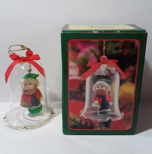 Campana De Navidad En Cristal Y Porcelana #4