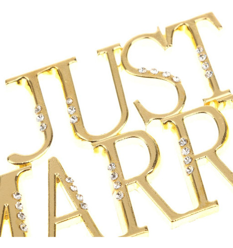 Gold Shining Married Cake Topper Wedding Engagement Party