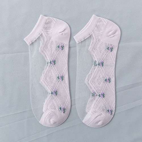 Calcetines Cortos De Mujer, Calcetines De Verano De Algodón.