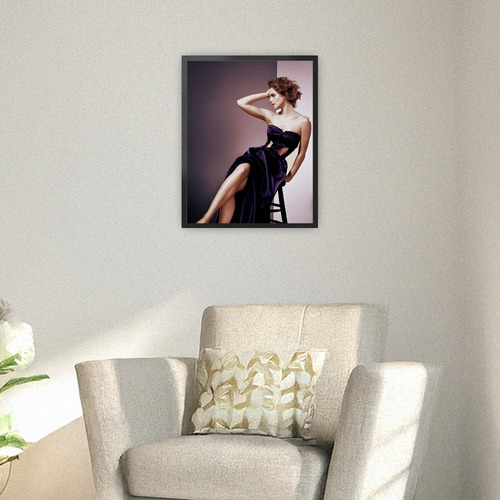 Cuadro Decorativo Emma Watson Con Marco Am708 Marco Negro