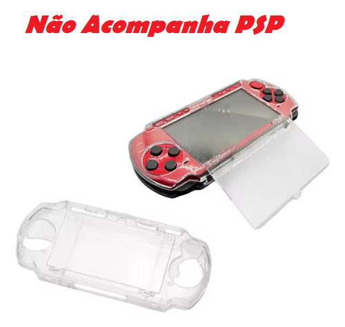 Case Capa Cristal Acrílico Psp 3010 + Luva Estojo + Alça