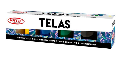 Témpera Para Telas 6 Colores Artel