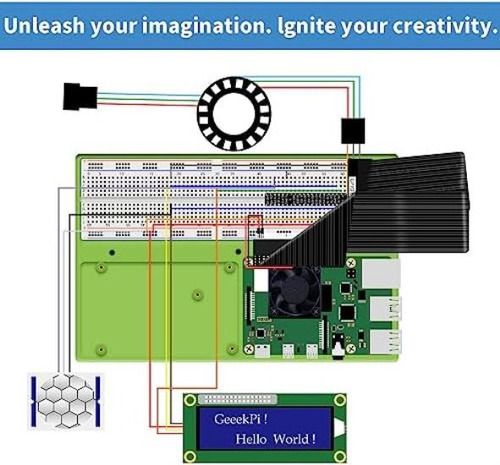 Geeekpi Kit De Inicio Completo Para Raspberry Pi 4b, Python