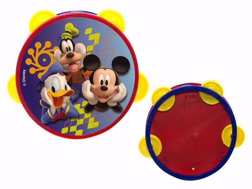 Lembrança De Aniversário Pandeiro Infantil Mickey Kit Com 12