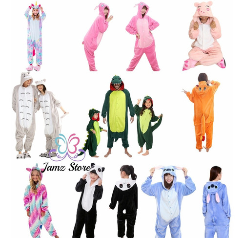 Imagen 1 de 4 de Pijama Y Disfraz Niño Y Adulto Animales Kigurumi