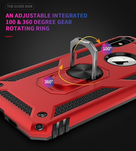 Funda Para iPhone 12 Pro Max Anillo Metal Uso Rudo +mica 10d