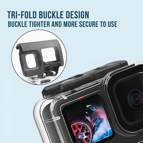 Caixa Estanque De Mergulho Para Gopro Hero 9 E Hero 10 Black