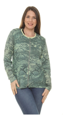 Imagen 3 de 6 de Campera Con Cierre Tejida Sublimada Art 2811