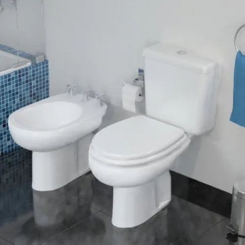 Combo Jade Inodoro Deposito Bidet 1a Asiento Pringles