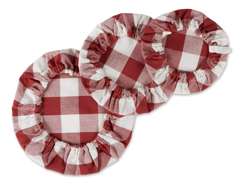 Fundas De Tela Reutilizables Cuadros De Granja 3 Piezas