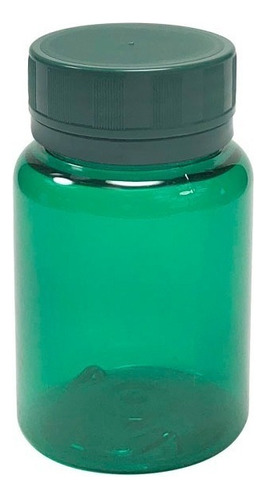 Pote Pet Para Cápsulas 100ml C/ Tampa Lacre (60 Unidades) Sabor Verde