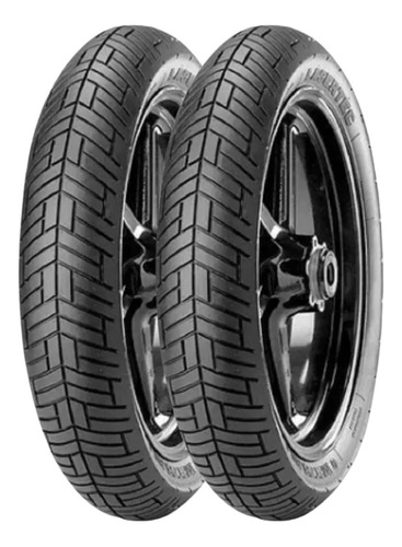 Par Pneu 100/90v18 + 130/80r18 Moto Lasertec Metzeler