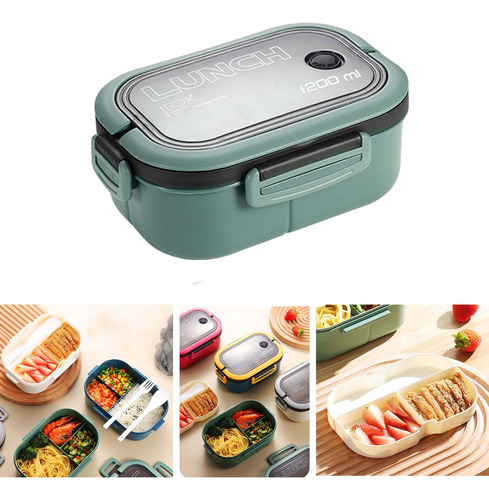 1200 Ml Bento Box Lunch Container 2 Capas 3 Compartimentos