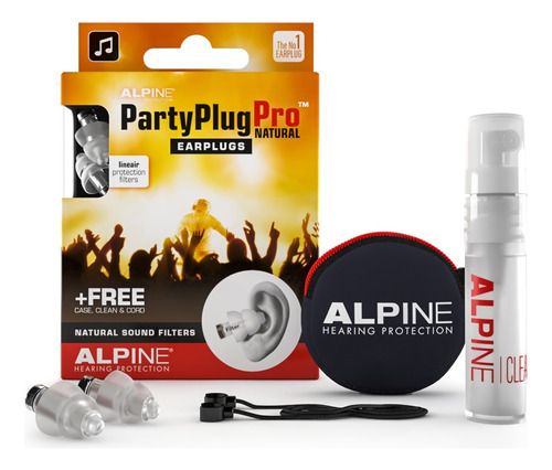 Protector Auditivo Alpine Partyplug Pro Natural Par Filtro