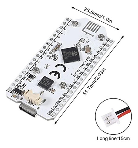Kit De Wifi Esp32 Oled V3 Type-c De 2 Piezas Con Pantalla